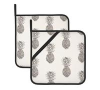 Lovely Pineapple Large Pot Holders Oven Mitts Set Heat Resistant Pot Holders Square Pot Holder Hot Pads8 In