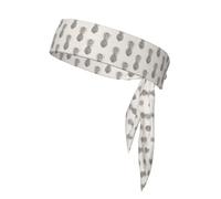 Lovely Pineapple Print Headbands Soft Unisex Adjustable Headwraps, Hair Athletic Bands For Running, Tennis, Sports