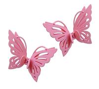 Lovely Pink Butterfly Curtain Tiebacks 2Pcs - SiegYma Decorative Clips for Curtains, No-Drill Girlie Drapery Holdbacks, Cute Wall-Friendly Tiebacks for Girls Room (Pink)