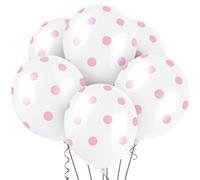 Lovely Pink Dotted Latex Balloons (30cm) Pack of 6 - Perfect for Celebrations and Parties