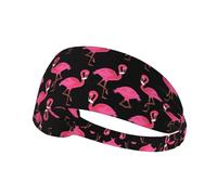 Lovely Pink Flamingos Elastic Exercise Headband for Women & Men