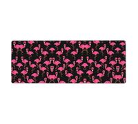 Lovely Pink Flamingos Extra Large Desk Pad,Non-Slip Rubber Base Mat, for Keyboard, Mouse and Desk Protection