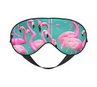 Lovely Pink Flamingos Eye Mask, Sleep Mask for Men Women 100% Blackout, No Pressure On Eyes, Soft & Breathable