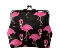 Lovely Pink Flamingos print Coin Purse, Mini Change Purse for Women Small Coin Purse for Credit Card Folded Bills