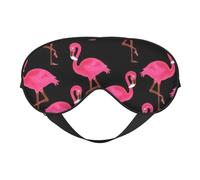 Lovely Pink Flamingos Print Comfortable Eye Mask Breathable Adjustable Men Women Lightweight Travel Yoga Work