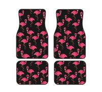 Lovely Pink Flamingos Print Vehicle Accessories Foot Mat Set 4 Pieces Floor Mats Protection Vans Sedans Trucks