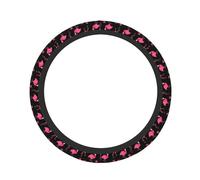 Lovely Pink Flamingos Print Vehicle Steering Wheel Cars Interior Accessory Everyday Use All-Weather Protection