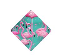Lovely Pink Flamingos Printing 10 Pcs Car Air Freshener Hanging Sheets Scented Hanging Sheets With Rope For Home