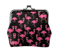 Lovely Pink Flamingos Printing Lightweight Minimalist Wallet, Compact Coin Pouch for Gym Visits and Errands