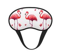 Lovely Pink Flamingos Sleep Mask for Women Men Eye Mask for Sleeping Light Blocking Sleeping Mask with Elastic Strap Blindfold for Flight Nap Soft Breathable Travel Eye Cover for Side Sleeper