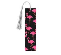 Lovely Pink Flamingos Wooden Bookmark Book Lovers Tassels Crafts Accessories Reading Book Club Party