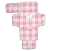 Lovely Pink Lace Butterfly Plaid Reusable Changing Table Pads with Tissue Pocket Portable Baby Changing pad Infant Travel Station Kit cambiadores de pa?ales para Bebes