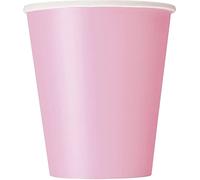 Lovely Pink Solid Paper Cups (9oz) 14 Count - Vibrant, Eco-Friendly Disposable Drinkware for Parties and Events