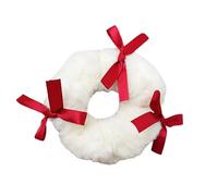 Lovely Plush Bowtie Hair Ties For Women Girl Sweet Furry Scrunchie Ponytail Holder Hair Shaping Accessory Hair Ornament