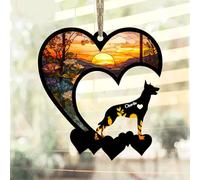 Lovely POD Belgian Malinois Suncatcher, Personalized Belgian Malinois Memorial with Name, Belgian Malinois Loss Suncatcher, Dog Remembrance Gift, Dog Memorial Ornament, Loss of Dog Sympathy Gift