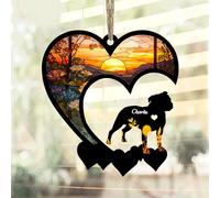 Lovely POD Staffordshire Bull Terrier Suncatcher, Personalized Staffordshire Bull Terrier Memorial, Dog Loss Suncatcher, Dog Remembrance Gift, Dog Memorial Ornament, Loss of Dog Sympathy Gift