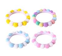 Lovely Pompoms Collar For Pet Birthday Party And Christmas Accessory Puppy Collar Pompoms Luck Charm Necklace Kitten Halloween