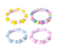 Lovely Pompoms Collar for Pet Birthday Party and Christmas Accessory Puppy Collar Pompoms Luck Charm Necklace