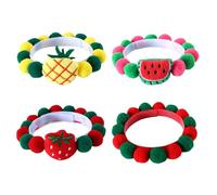 Lovely Pompoms Collar For Pet Birthday Party And Christmas Accessory Puppy Collar Pompoms Luck Charm Necklace Cute Pet Accessories For Dogs