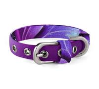 Lovely Purple Butterfly Dog Collar Adjustable Soft and Comfortable Puppy Collars with Metal Buckle Pet Collar for Small Medium Pet