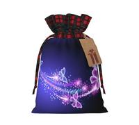 Lovely Purple Butterfly Drawstring Bags Gift Mailing Bags Wedding Christmas Storage Bag Fabric Gift Wrap Storage