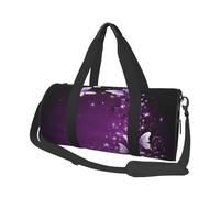 Lovely Purple Butterfly Duffle Bag With Shoes Compartment And Adjustable Strap,Foldable Travel Duffel Bags For Men Women,Waterproof Duffel Bags, Black, One Size
