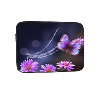 Lovely Purple Butterfly Laptop Case 13 inch, Shockproof Protective Computer Sleeve Cover Water Resistant Laptop Bag Carrying Tablet Cover Briefcase Handbags Gifts for Men Women