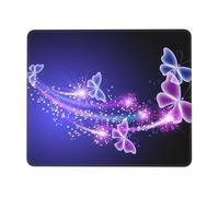 Lovely Purple Butterfly Mouse Pad Office Desk Mat Writing Mat With Lock Edge Gaming Mouse Pad