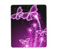 Lovely Purple Butterfly Print Mouse Pad 7 X 8.6 In Mouse Mat Non-Slip Rubber Base Gaming Mousepad For Computer Laptop Office Home