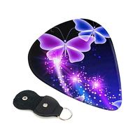 Lovely Purple Butterfly Printed Guitar pick Guitar Plectrums for Acoustic Guitar Electric Guitar Bass Guitar - Guitar Accessories - 6 Pack 0.46mm