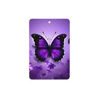 Lovely Purple Butterflys Printing 10 Pcs Car Air Freshener Hanging Sheets Scented Hanging Sheets With Rope For Home