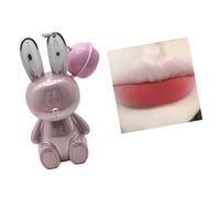 Lovely Rabbits Lips Glaze 2 In 1 Keychain Lip Gloss Lip Stain Velvets Matte Liquid Lipstick Makeup Valentines Day Gifts Velvet Matte Liquid Lipstick