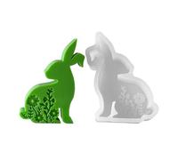Lovely Rabbits Silicone Molds for Easters Easy Release Mold for Crafting Easters Rabbits Display Decoration Sturdy Silicone Mold