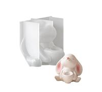 Lovely Rabbits with Flower Pots Silicone Mold Sturdy Charm Holder Resin Ideal for Resin Accessories Unique Pendant Silicone