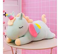 Lovely Rainbow Wings Unicorn Plush Toy Cute Pink Flying Pony Pillow Stuffed Animal Appease Doll For Kids Birthday Gift 80cm Yellow