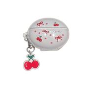 Lovely Red Cherry Pattern Case for Huawei FreeBuds 5i, Headphone Earphone Case Cover with Pendant Accessories