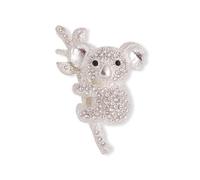 Lovely Rhinestone Koala Brooch Pin for Women - Refined Silver Plated Animal Brooch with Crystals for Dress and Suit Accessories