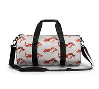 Lovely Romantic Dachshunds Gym Bag Sport Gym Tote Bag Lightweight Duffle Bag Carry On Weekender Bags for Women Men, white, 17.7in/9in/9in