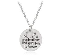 Lovely Round Letter Pendant Necklace Grandma Family Necklace The Love Between a Grandmother and Granddaughter/Grandson is ForeverDurable and Fashion
