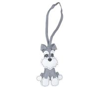 Lovely Schnauzer Leather Holder Leather Schnauzer Keychain Charm Handmade Dog Lovers Essential Key Ring Jewelry Sturdy Holder, フリーサイズ