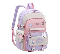 Lovely School Backpack Girls School Bag for Teen Girls Women Students Casual Travel Daypacks with Pins and Pendant