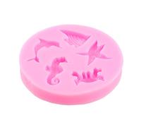 Lovely Sea Animal Cake Decorating Silicone Mould Mold Tool With Seahorse Shells