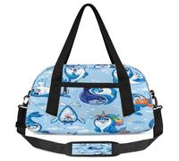 Lovely Seal Kids Overnight Duffle Bags for Girls Boys, Sea Animal Lightweight Sports Gym Bag for Kids，Small Overnight Weekender Carry on Travel Bags Dance Bag, Lovely Seal, 18.5L x 7.8W x 9.4H