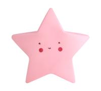 Lovely Shape with Smile Face LED Night Light for Kids Bedroom Lamp Decoration(Pink Star)