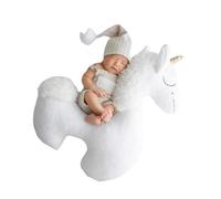 Lovely Single Horned Horse Newborns Photography Aid Cartoon Posing Pillow Photo Props for Beautiful Moment Easily Soft Newborns Photo Outfit