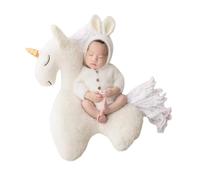 Lovely Single Horned Horse Newborns Photography Aid Cartoon Posing Pillow Photo Props for Beautiful Moment Easily Newborns Photo Accessory