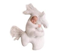 Lovely Single Horned Horse Newborns Photography Aid Cartoon Posing Pillow Photo Props for Beautiful Moment Easily Newborns Photo Accessory