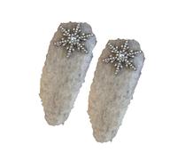 Lovely Snowflake Hair Clip for Women Girl Plush Side Bangs Hairpin for Winter Parties Special Event and Holiday Gift Winter Barrette