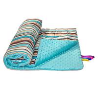 Lovely Soft Bobble CUDDLESOFT Blanket - 19 Colours (2.Chocolate Strips)