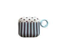 Lovely Special Striped Pattern Protective Cover with Keychain Headphone Earphone Case for AirPods Pro 2nd Generation 2022